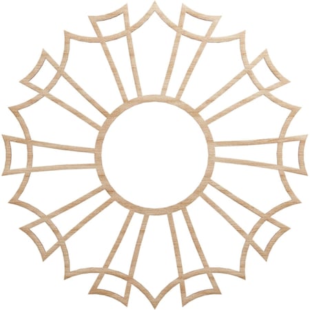 Ekena Millwork Augustus Wood Fretwork Pierced Ceiling Medallion, Alder, 26"OD x 9 1/8"ID x 3/8"T CMWP26X26X0375AUAL